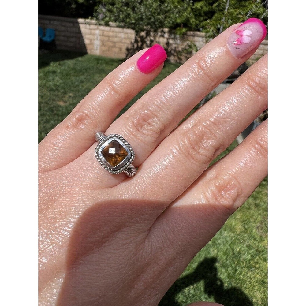 Judith Ripka 925 Sterling Silver Citrine Ring